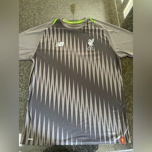 New Balance Gray and Green LFC Training Top. Size large